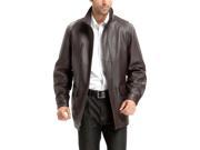Java Brown Casual Men s Leather Coat