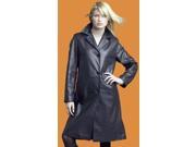 Stylish 3 Button Womens Leather Trench Coat