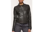 Womens Khaki Graphite Leather Jacket