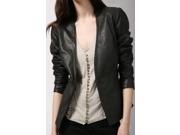 Womens Nicole Leather Blazer Coat