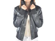 Womens Short Cut Starlet Bomber Leather Jacket