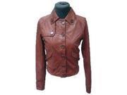 Womens Western Rust Leather Jacket