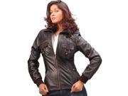 Womens Classic Sheep Leather Straight Jacket