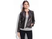 Womens Trendy Black Leather Jacket