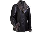 Womens Polish Leather Jacket w Faux Fur