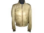 Womens Hot Leather Bomber Jacket Skin Color