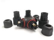 YC IP67 water-proof three poles T cable connector outdoor YC IP67 water-proof three poles T cable connector outdoor