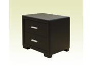 Greatime NL001 Black two draws bounded leather nightstand