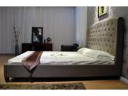 Greatime B1133 Queen Sage green Linen Fabric Bed