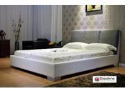 Greatime B1145 Queen White Gray Platform Bed