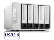 NOONTEC TerraMaster D5 300 USB3.0 Type C 5 Bay Raid Enclosure USB3.0 5Gbps Support RAID 5 Hard Drive RAID Storage Diskless