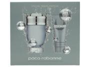 Paco Rabanne Invictus Coffret Eau De Toilette Spray 100ml 3.4oz All Over Shampoo 100ml 3.4oz 2pcs
