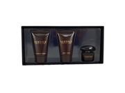 Crystal Noir by Versace 3 PIECE Gift Set 0.17 OZ EAU DE TOILETTE 0.8 OZ BATH SHOWER GEL 0.8 OZ BODY LOTION