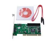 XCSOURCE 3 Port SATA IDE PCI Controller RAID Card Adapter VIA6421 Chipset for HDD AC388