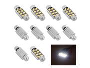 XCSOURCE 10pcs 42mm 8 SMD 2835 LED Canbus Error Free Dome Festoon Light w Heat Sink for Car Reading Lights License Plate Lights Lamps MA774