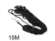 XCSOURCE 15m Heavy Duty Dogs Lead Traction Rope Pets Nylon Leash Long Clip Black OS687