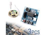 XCSOURCE 3Pcs ISD1820 Sound Voice Recording Playback Module Mic Audio Loudspeaker TE158