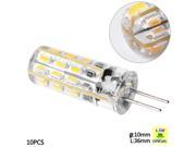 Sunix 10pcs High Power G4 1.5W 24 SMD 3014 LED Silicone Spotlight Bulb Lamp Warm White SU020