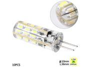 Sunix 10pcs High Power G4 1.5W 24 SMD 3014 LED Silicone Spotlight Bulb Lamp Pure White SU022