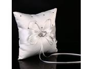 XCSOURCE Burlap Lace Rustic Wedding Ring Pillow Ring Cushion Color Khaki WG045