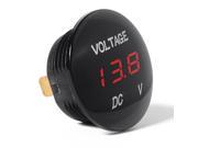 Xcsource 12V 24V DC Digital Display Voltmeter Car Motorcycle Red LED Waterproof Volt Meter Black BI181