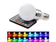 XCSOURCE RGB LED Bulb Light Changing Lamp 16 Colors 3W E27 24 Key Remote Controller For Home Part Decoration LD229
