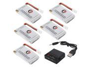 XCSOURCE e Value 5 in 1 Charger Adapter 5x 3.7V 25C 850mAh Lipo Battery for Syma X5SW X5SC Remote Control Quadcopter XC317