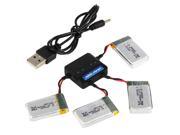 XCSOURCE 4x 3.7 720mAh Battery 4 in1 USB Charger for Syma X5C X5A Drohne Quadcopter BC522