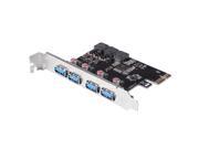 XCSOURCE PCI E to USB 3.0 Expansion Card With Interface USB 3.0 4 Ports For Desktop PC AC538