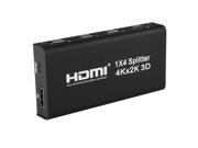 XCSOURCE HD 4 Port Female HDMI 1.4 Splitter Hub 4K EDID Amplifier 1080P Box Repeater Support 3D 1 in 4 out AH258