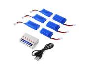 XCSOURCE 6pcs 3.7V 380mAh 25C Lipo Battery 6 in 1 Battery Charger For Hubsan H107L H107C H107D Quadcopter BC633