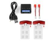 XCSOURCE 2pcs 3.7V 500mAh 25C Lipo Battery 4 in 1 Battery Charger for Syma X5UC X5UW RC Quadcopter BC651