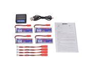 XCSOURCE 5in1 4pcs 3.7V 500mAh 25C LiPo Battery Charger for UDI U818A U815A U817 Syma S032G Wltoys V959 V929 RC391