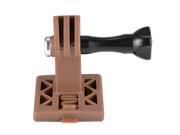 XCSOURCE Nylon Helmet Fixed Mount Base Holder with Screw for Gopro Hero 4 3 Camera Brown OS811