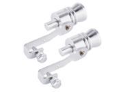 XCSOURCE 2pcs Turbo Sound Whistle Exhaust Pipe Tailpipe BOV Blow off Valve Simulator Silver Size L for Car Motorcycle MA1001