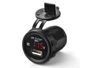 XCSOURCE 12V 24V Digital voltmeter 5V 2.1A USB Car Charger Lighter LED Display for Cellphones MA925