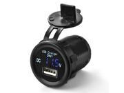 XCSOURCE 12 24V 2in1 Digital voltmeter 5V 2.1A USB Car Charger Lighter LED Display for Cellphones MA926