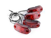 XCSOURCE 4pcs Red Oval LED Clearance Side Marker Light Front Rear Indicator Lamp for Truck Trailer RV 12V 24V MA935