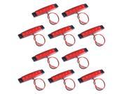 XCSOURCE 10pcs 6 SMD LED Front Rear Side Marker Indicators Lamp Tail Light Red for 12V 24V Trucks Trailers Lorriess MA936