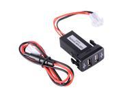 XCSOURCE USB Charger for Toyota 5V 2.1 1.2A Dual USB Port Charger Smartphone PDA DVR Power Socket MA944