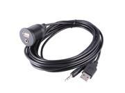 XCSOURCE 2 Meters Length USB and 3.5mm AUX Extension Flush Mount 6.5 Feet Audio Cable for Car Boat and Motorcycle MA948