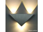 Sunix 3W Warm White LED Triangle Wall Sconce Lamp Aluminum Hall Porch Walkway Living Room Light SU710