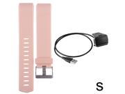 XCSOURCE Pink Replacement Wristband with Metal Clasp USB Charger for Fitbit Charge 2 No Tracker Replacement Band Only TH551