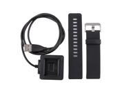 XCSOURCE Black Replacement Watch Band with Metal Clasps USB Charger for Fitbit Blaze TH434