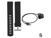 XCSOURCE Black Replacement Wristband with Metal Clasp USB Charger for Fitbit Charge 2 No Tracker Replacement Band Only TH549