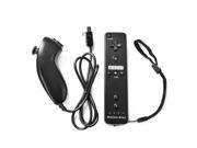 XCSOURCE 2 in 1 Nunchuck Controller and Built in Motion Plus Remote Set for Nintendo Wii and Wii U console Black AC618