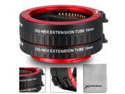 Red DG NEX Auto Focus Extension Tube Ring 10mm 16mm Set Metal Mount for Sony E mout NEX DC612