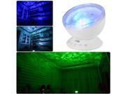 XCSOURCE Remote Control Ocean Wave Projector Romantic Colorful 12 LED Relaxing Night Light Music Player Spearker Kids Adults Bedroom Decoration White LD944