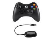 XCSOURCE Black 2.4Ghz Wireless Game Controller Gamepad Joystick with Receiver for Xbox 360 AC668