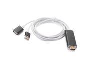 XCSOURCE MHL Micro USB to HDMI 1080P HDTV Cable Adapter for iPhone 6 6s 7 7 Plus Black AH285